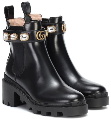 gucci premiere perfume boots|Gucci platform wedge ankle boots.